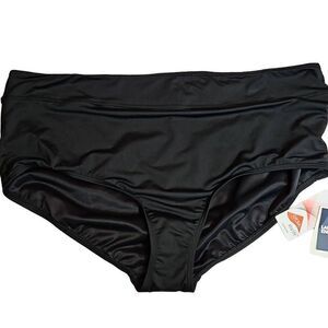 Lands End Black Tummy Control Swim Bottoms Size 24W